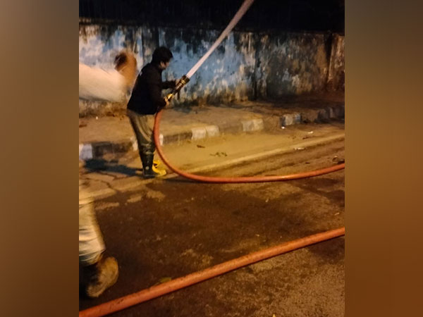 Visuals from the fire incident site at Delhi's Kabir Nagar (Photo/ANI)