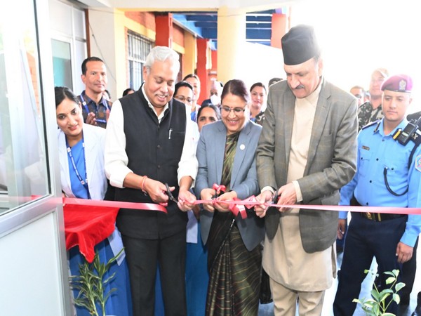 Indian Ambassador to Nepal Naveen Srivastava, Nepal's Ministers Prakash Sharan Mahat, Anita Devi handed over Maternity Centre in TU Teaching Hospital (Image Credit: X/@IndiaInNepal)