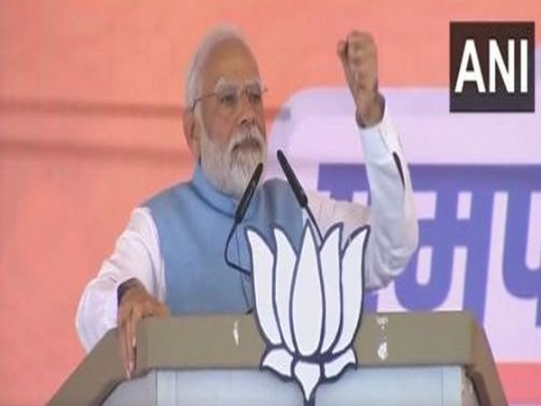 Prime Minister Narendra Modi addressing a poll rally in Madhya Pradesh (Photo/ANI)