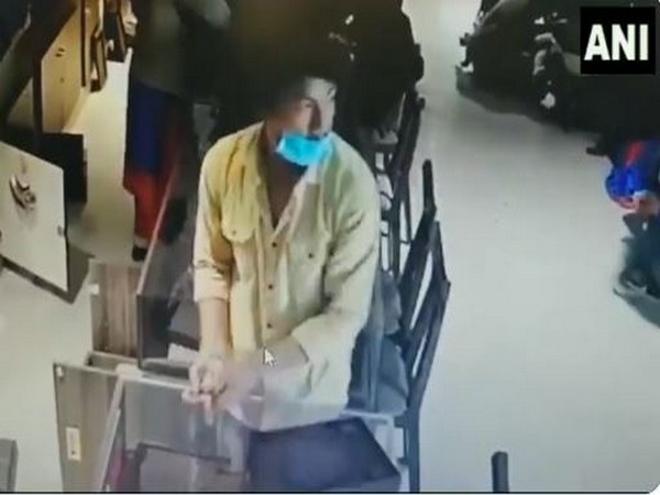 CCTV footage of one of the robbers. (Photo/ANI)