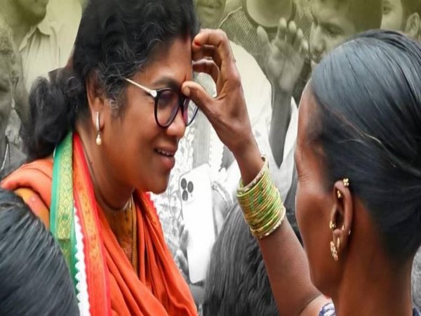 Congress' Palvai Sravanthi (Photo credit/ Palvai Sravanthi 'X' handle)