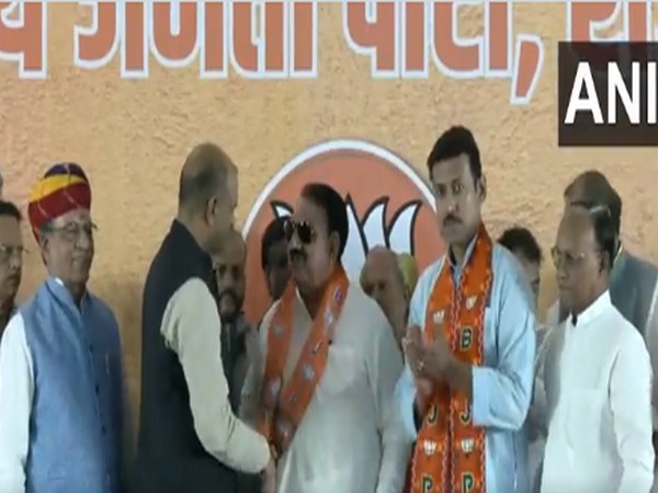 Congress leaders in Rajasthan join BJP. (Photo/ANI)