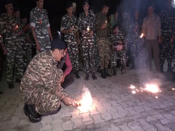 76 Battalion CRPF celebrates Diwali (Photo/ANI) 