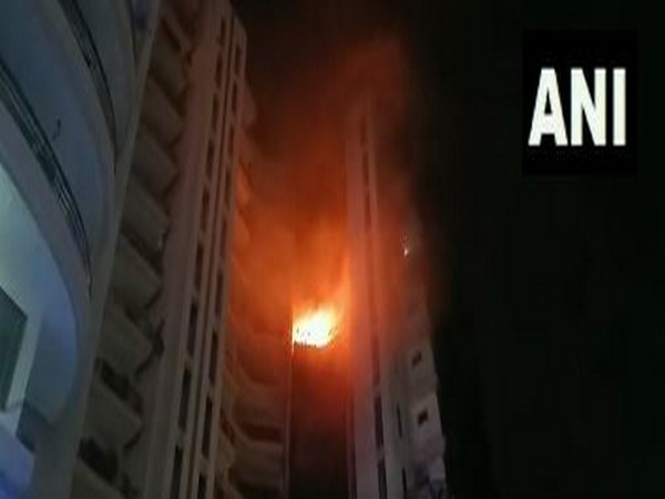 Fire broke out in society flat in Sonipat (Photo/ANI)