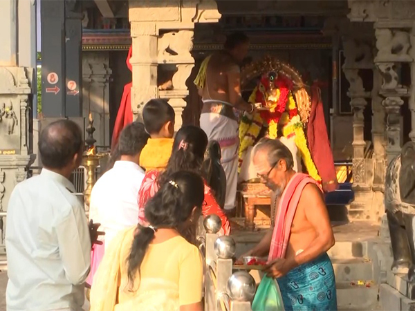 Devotees offer prayers at Murugan temple in Chennai (Photo/ANI)