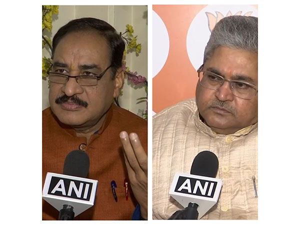 BJP leaders Vinod Bansal and Dushyant Kumar (Photo/ANI)