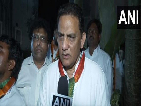 Former Cricketer and Congress candidate from Jubilee Hills, Mohammad Azharuddin (Photo/ANI)