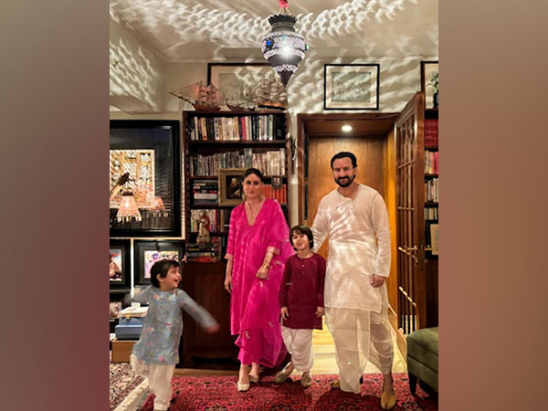 Kareena Kapoor and Saif Ali Khan with their sons (Image source: Instagram)