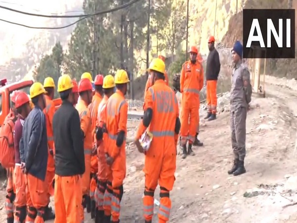 NDRF rescue team at site of tunnel collapse (Photo/ANI)