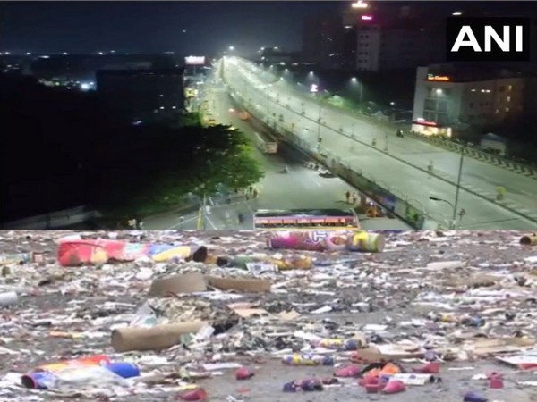 Roads littered, air quality low in Chennai (Image/ANI)