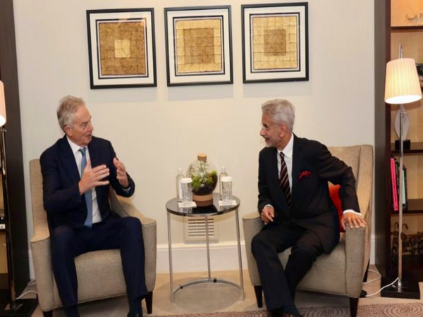 EAM Jaishankar with UK former PM Tony Blair (Photo/X @DrSJaishankar)