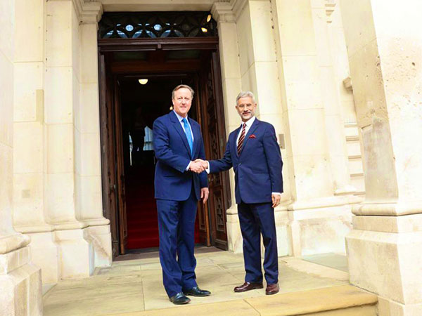 UK Foreign Secretary David Cameron, External Affairs Minister S Jaishankar (Image Credit: X/@DrSJaishankar)