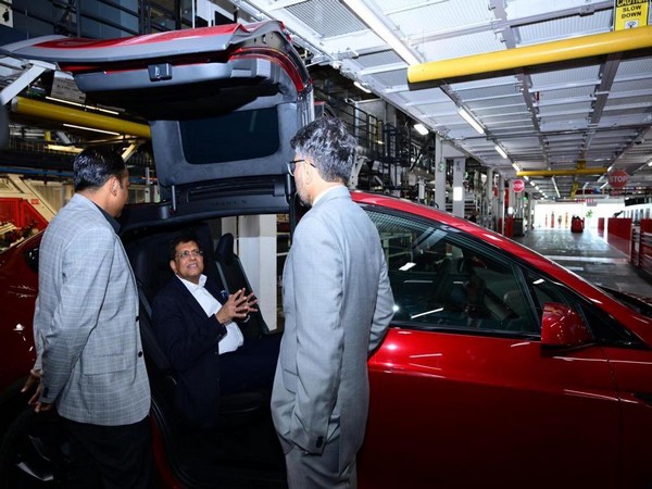 Union Minister for Commerce and Industry Piyush Goyal visits Tesla's manufacturing facility in California on Monday. (Photo Credit: X/@PiyushGoyal)