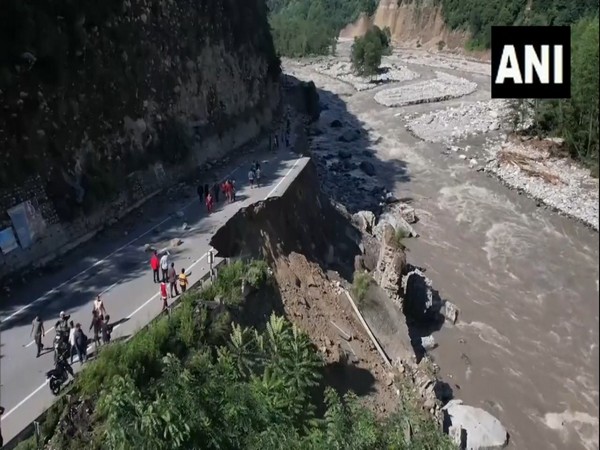 Aftermath of flood that ravaged Himachal Pradesh. (Photo/ANI)