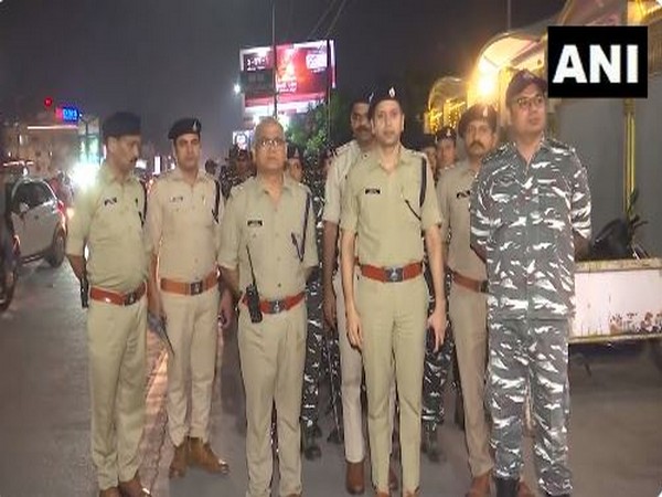 Police, CRPF personnel conduct flag march in Indore ahead of Assembly election (Photo/ANI)