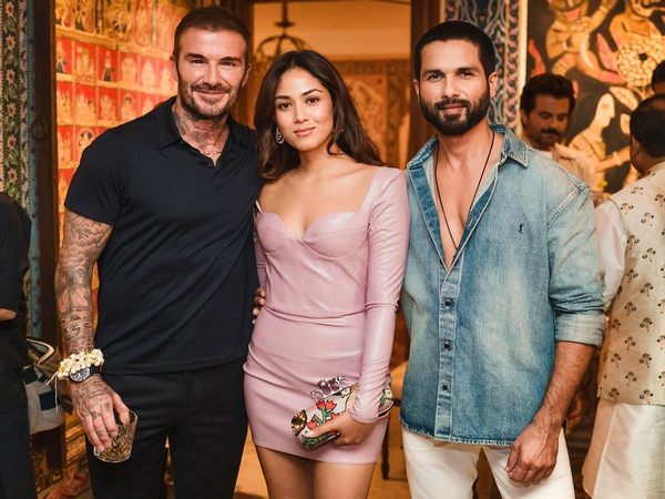 Shahid Kapoor, Mira Rajput with David Beckham (Image Source: Instagram)