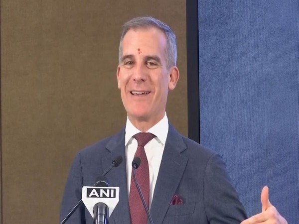 US Ambassador to India, Eric Garcetti addressing the 45th Anniversary Of The Humphrey Fellowship Programme in New Delhi on Thursday. (Photo/ANI)