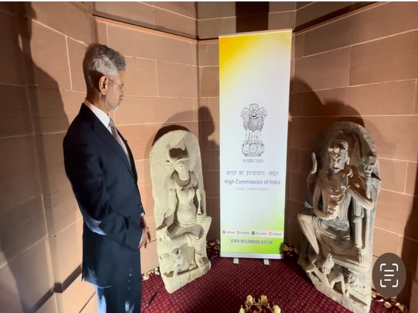 EAM S Jaishankar unveils two 8th Century Yogini sculptures. (Photo Credit: X/@DrSJaishankar)