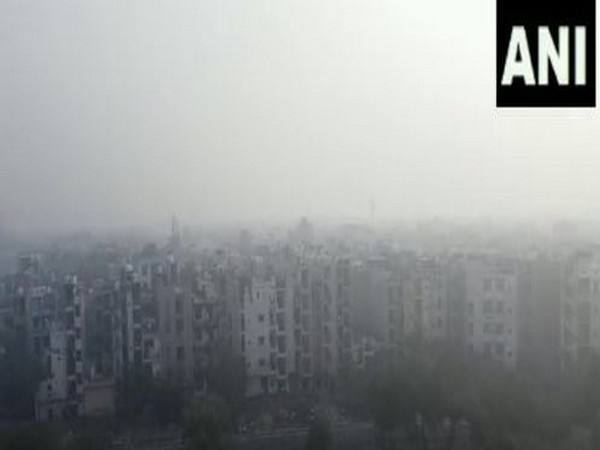 Air Quality in ‘Severe' Category, drone visuals from Pandav Nagar, shot at  08:30 am (Photo/ANI)