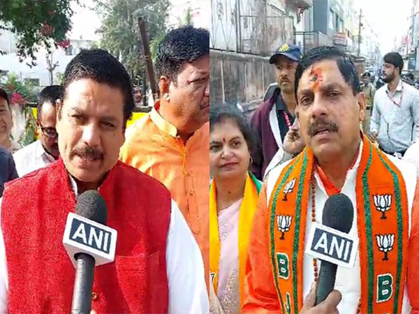 Ujjain MP Anil Firojiya (Left) and BJP leader Mohan Yadav (Photo/ANI)