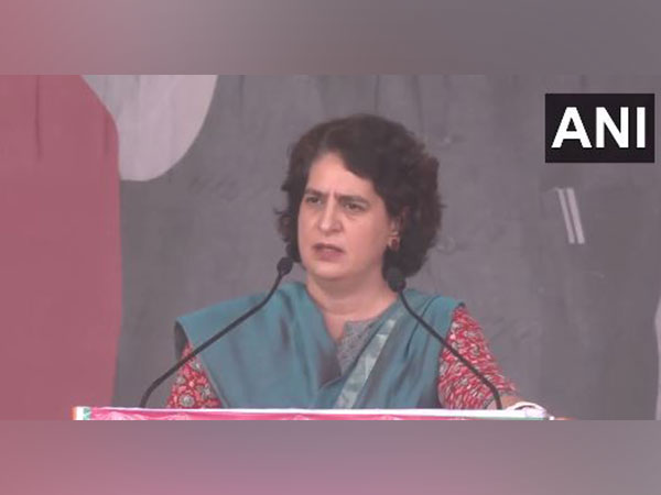 Congress General Secretary Priyanka Gandhi Vadra at Rajasthan's Sagwara (Photo,ANI)