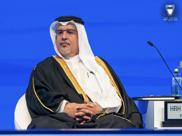 Bahrain Crown Prince Salman bin Hamad Al Khalifa delivers address at Manama Dialogue (Image Credit: X/@BahrainCPnews)