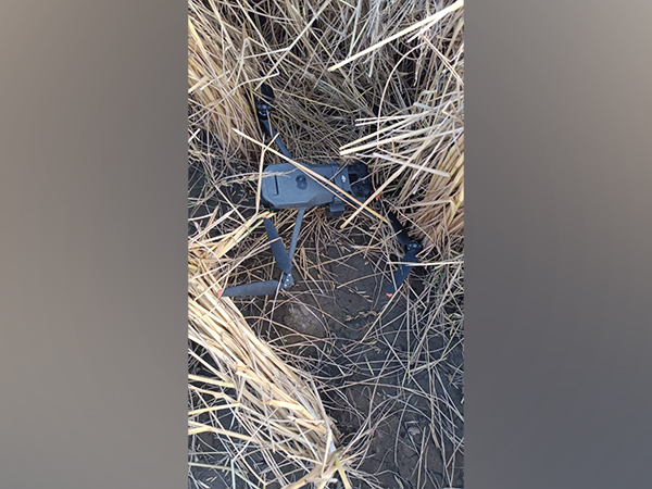 Recovery of drone by BSF in Punjab's Tarn Taran district (Photo/ANI)