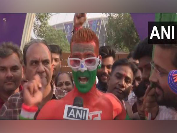 Supporters gather outside the Narendra Modi Stadium. (Photo/ANI)