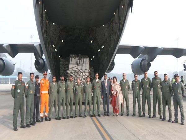 IAF aircraft carrying aid for Palestinians departs for Egypt (Photo/ANI)