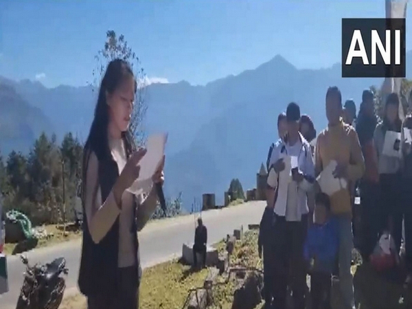 Residents in Tawang take pledge to join PM Modi's Sankalp Yatra (Image/ANI)