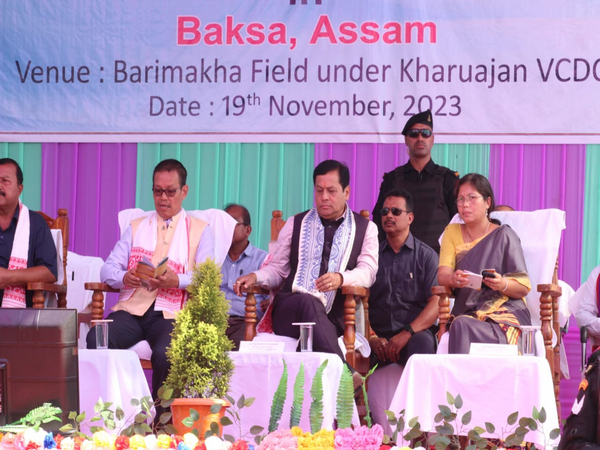 Union Minister Sarbanada Sonowal at Viksit Bharat Sankalp Yatra (Photo/ANI)