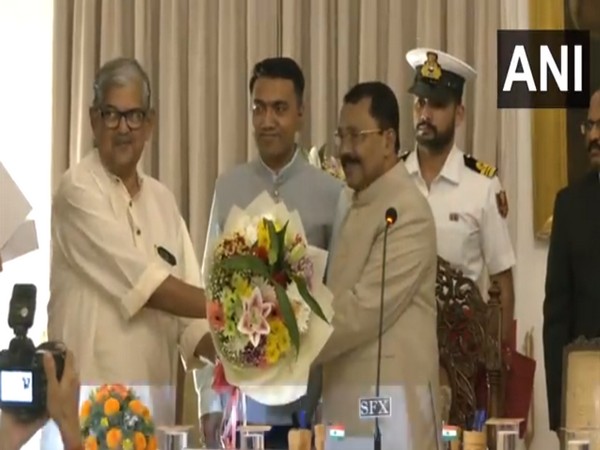 Aleixo Sequeira sworn-in as Goa Cabinet minister. (Photo/ANI)