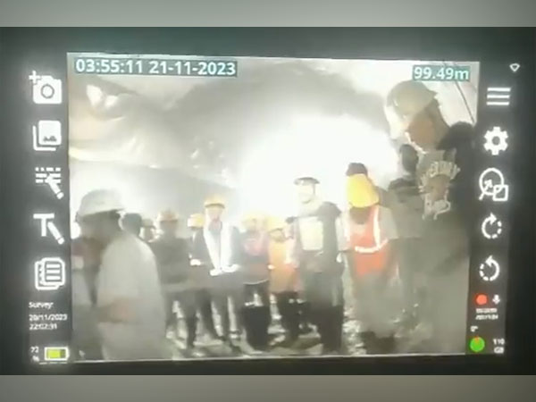 Pictures of trapped workers from the endoscopy camera (Photo/ANI)