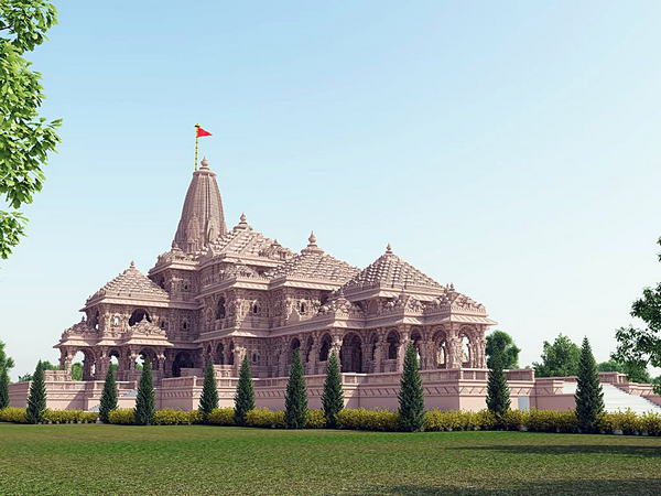 A preview of grand Ram Temple which is being constructed in Ayodhya. (File Photo/ANI)