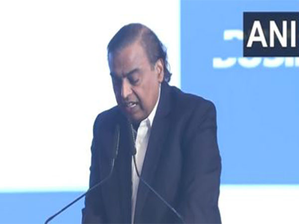 Mukesh Ambani at Bengal Global Investors Summit (Photo/ANI)