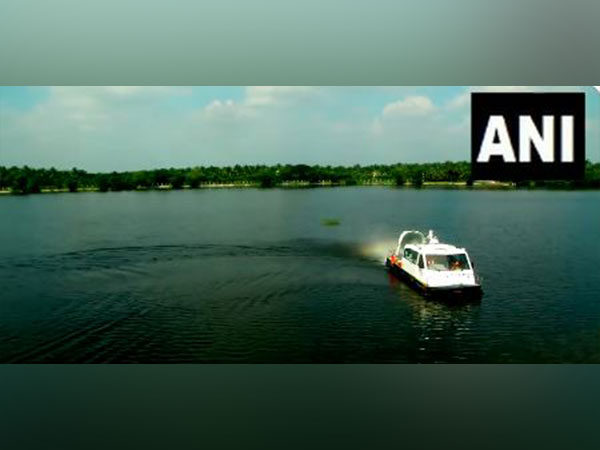 Woman entrepreneur designed a cost-effective hovercraft in Tamil Nadu's Coimbatore (Photo/ANI)