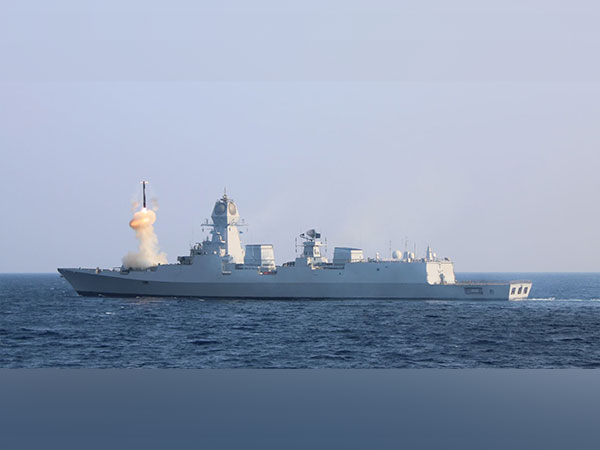 Indian Navy's newest guided missile destroyer Imphal hits 'bulls eye' (Photo: Indian Navy)