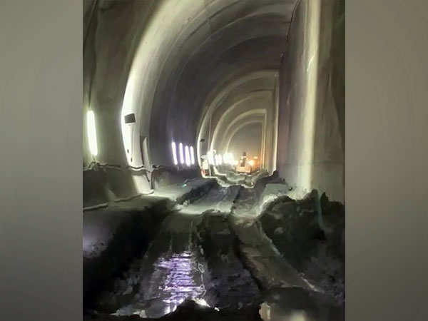 An inside view of the end of the Silkyara tunnel from the Barkot side (Photo/ANI)