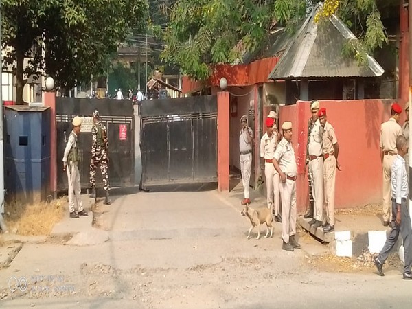 Main gate of the Special Branch of Assam police (Image/ANI)