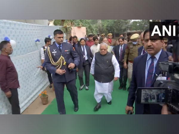Rajasthan Governor Kalraj Mishra reaches a polling booth to cast his vote (Photo/ANI)