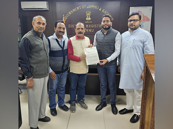 BJP delegation meets Jammu Deputy Commissioner of Police, Sachin Kumar Vaishya (Image/ANI)