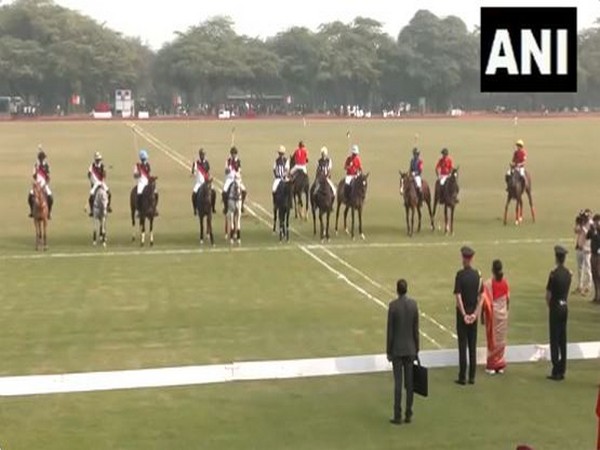 A visual from the President's Polo Cup Exhibition Match. (Photo- ANI)