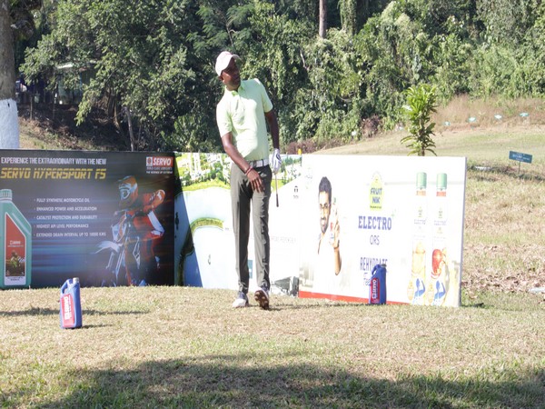 Golfer Om Prakash Chouhan in action during Masters 2023 at Digboi Golf Links (Image: PGTI)