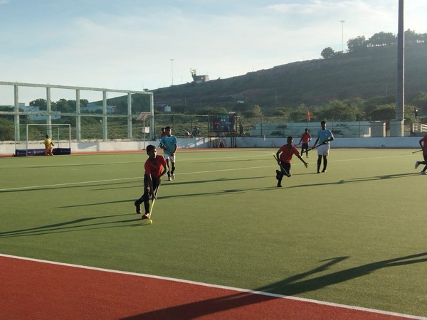 Players in action during 1st Hockey India Junior and Sub-Junior Academy Championship 2023 (Image: HI)