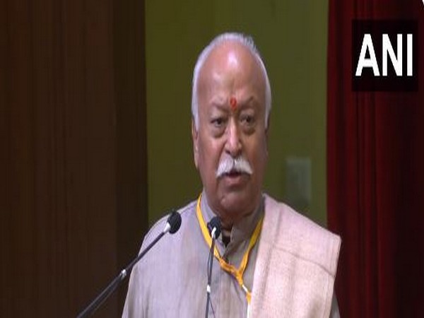 Rashtriya Swayamsevak Sangh chief Mohan Bhagwat (Photo/ANI)