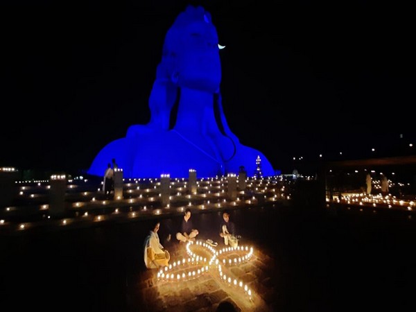 Bright lamps light up Isha on Karthigai Deepam (Photo/ANI)