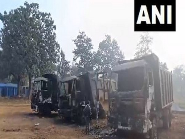 Visuals of the torched vehicles (Photo/ANI)