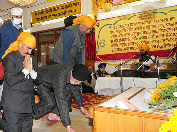 Himachal Pradesh CM pays obeisance at Gurudwara in Shimla (Photo credit/ Sukhvinder Singh Sukhu 'X' handle)