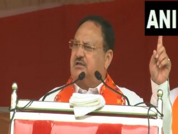BJP chief JP Nadda at Telangana's Kamareddy (Photo/ANI)