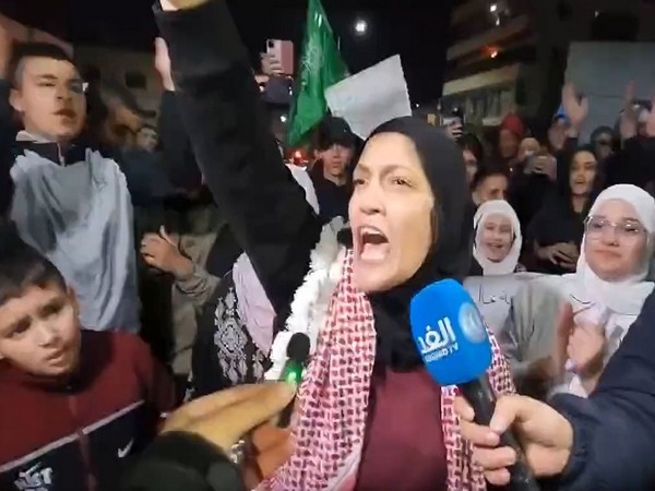 Roda Abu Agamiya, celebrating her release from an Israeli prison (Photo/TPS)